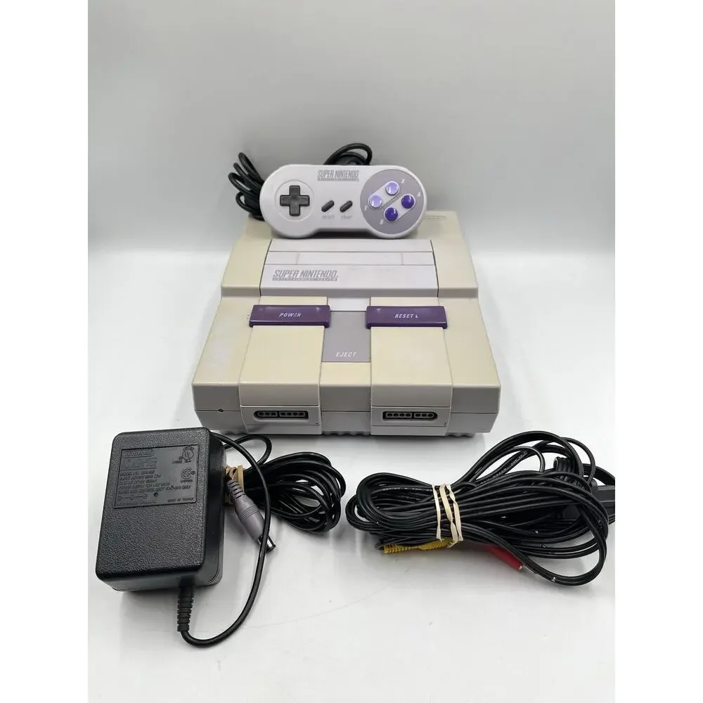 Nintendo Super NES Console SNS-001 OEM Bundle Controller Power AV Cord